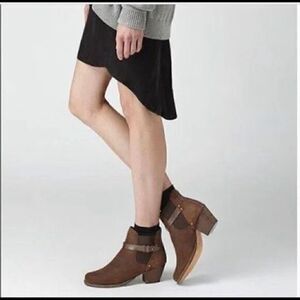 RAG & BONE DURHAM CHELSEA BOOTS BROWN SUEDE MID-HEEL ANKLE BOOTS